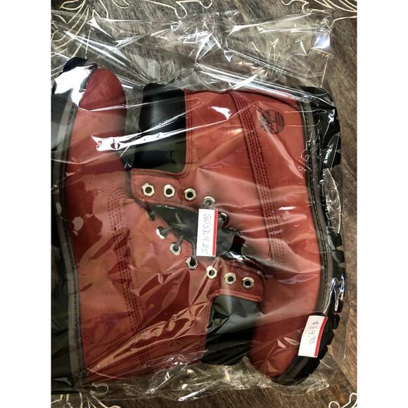 Men's Timberland Red Leather and Nubuk 6" Boots- Size 9M - Picture 11 of 11